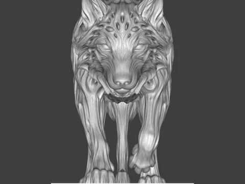 Wolf 3D Printable Figurine 3D Print Model