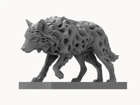 Wolf 3D Printable Figurine 3D Print Model