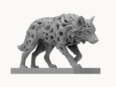Wolf 3D Printable Figurine 3D Print Model