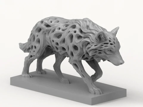 Wolf 3D Printable Figurine 3D Print Model