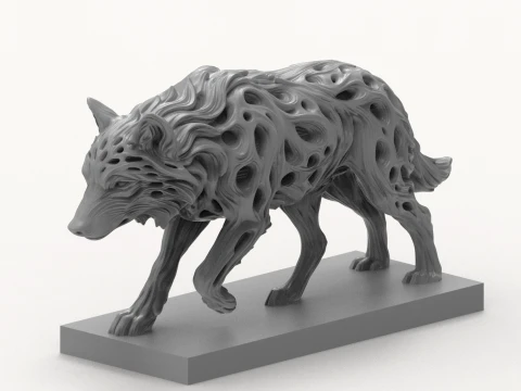 Wolf 3D Printable Figurine 3D Print Model
