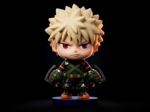Katsuki Bakugo 3D Printable Figure 3D Print Model
