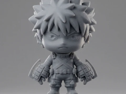 Katsuki Bakugo 3D Printable Figure 3D Print Model