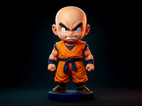 Krillin Dragon 3D Printable Figure 3D Print Model