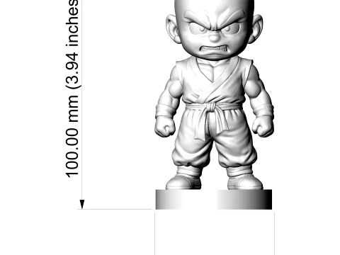 Krillin Dragon 3D Printable Figure 3D Print Model