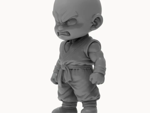 Krillin Dragon 3D Printable Figure 3D Print Model