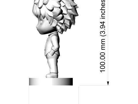 Deku Chibi 3D Printable Figure 3D Print Model