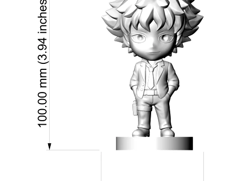 Deku Chibi 3D Printable Figure 3D Print Model
