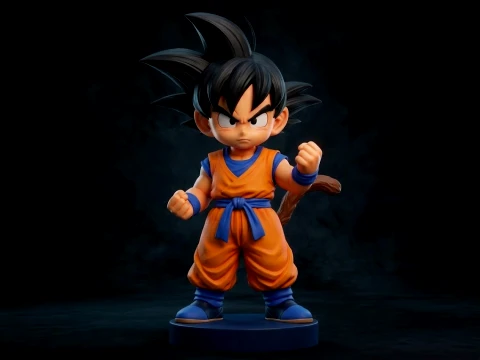 Kid Goku Chibi 3D Printable Figure 3D Print Model