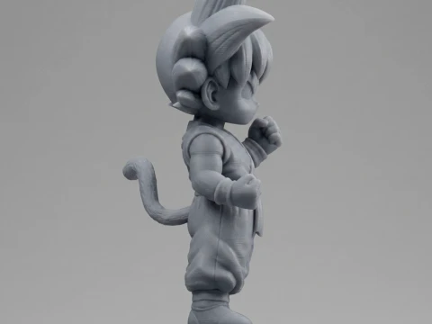 Kid Goku Chibi 3D Printable Figure 3D Print Model