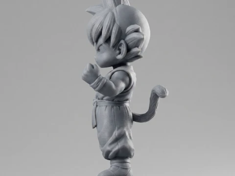 Kid Goku Chibi 3D Printable Figure 3D Print Model