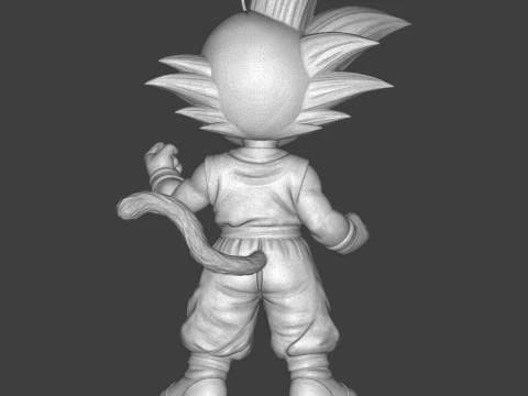 Kid Goku Chibi 3D Printable Figure 3D Print Model