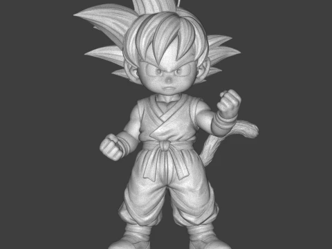 Kid Goku Chibi 3D Printable Figure 3D Print Model