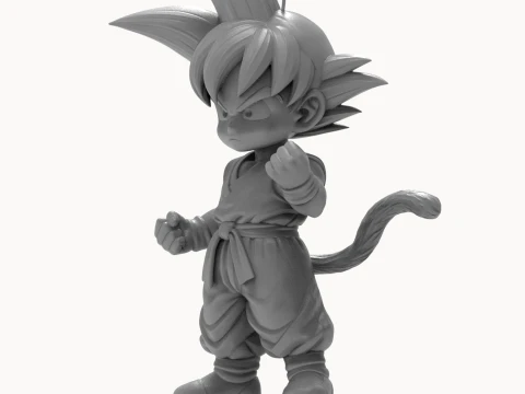 Kid Goku Chibi 3D Printable Figure 3D Print Model