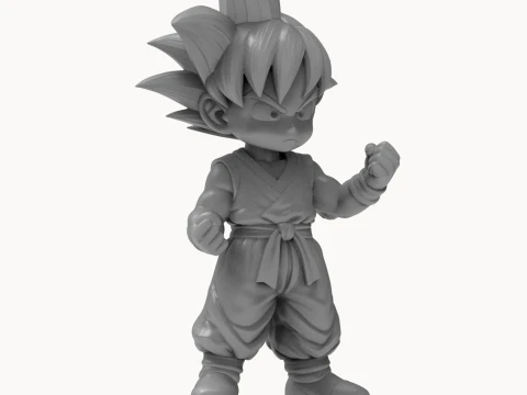 Kid Goku Chibi 3D Printable Figure 3D Print Model