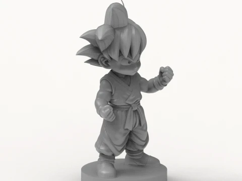 Kid Goku Chibi 3D Printable Figure 3D Print Model