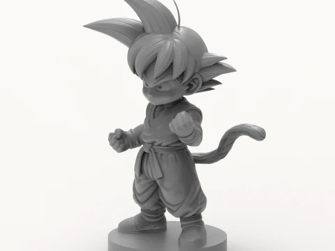 Kid Goku Chibi 3D Printable Figure 3D Print Model