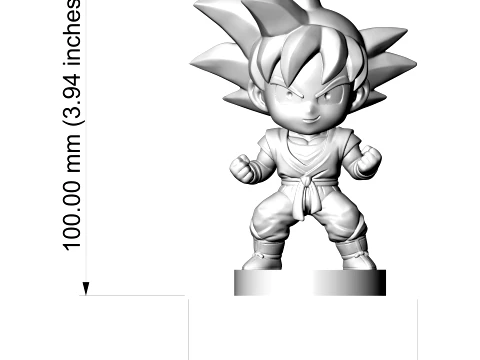 Son Goku Chibi 3D Printable Figure 3D Print Model