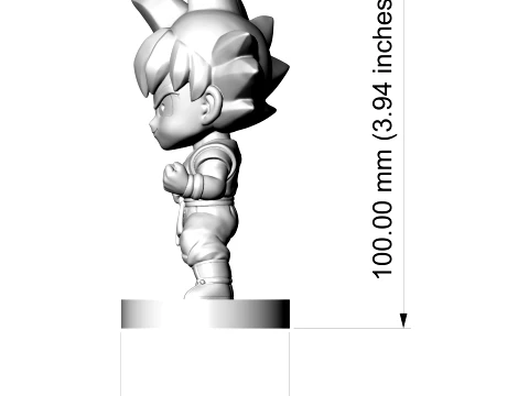 Son Goku Chibi 3D Printable Figure 3D Print Model