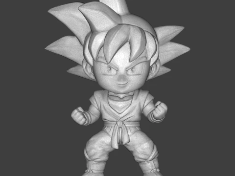 Son Goku Chibi 3D Printable Figure 3D Print Model