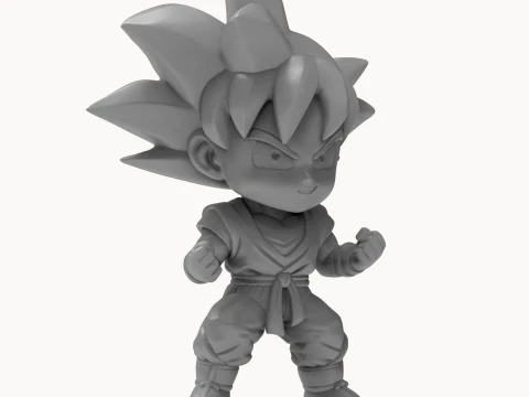 Son Goku Chibi 3D Printable Figure 3D Print Model