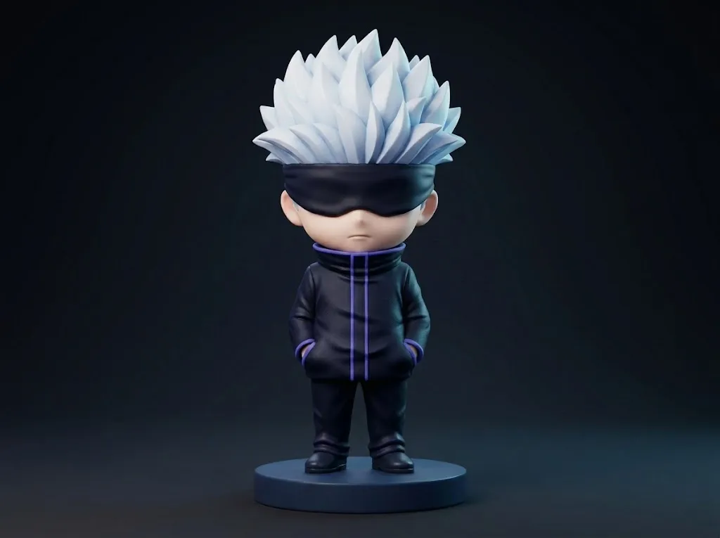 Satoru Gojo 3D Printable Figure 3D Print Model .c4d .max .obj .3ds .fbx .stl .blend 
