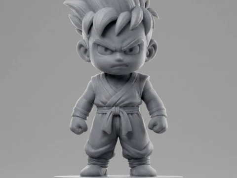 Super Saiyan Gohan Figurine Chibi 3D Printable 3D Print Model