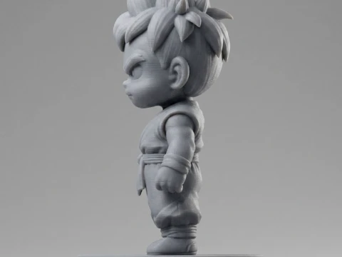 Super Saiyan Gohan Figurine Chibi 3D Printable 3D Print Model