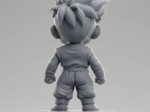 Super Saiyan Gohan Figurine Chibi 3D Printable 3D Print Model