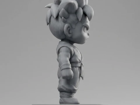 Super Saiyan Gohan Figurine Chibi 3D Printable 3D Print Model