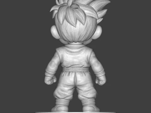 Super Saiyan Gohan Figurine Chibi 3D Printable 3D Print Model