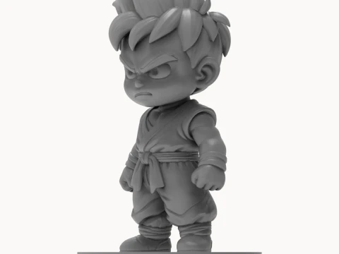 Super Saiyan Gohan Figurine Chibi 3D Printable 3D Print Model