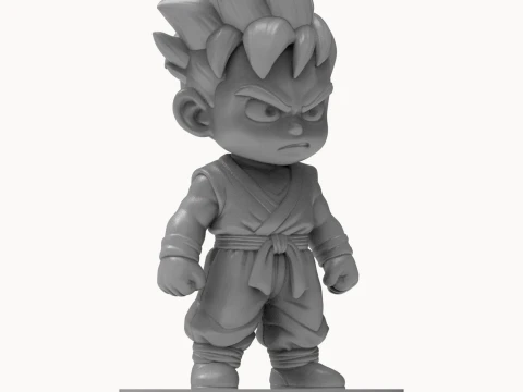 Super Saiyan Gohan Figurine Chibi 3D Printable 3D Print Model