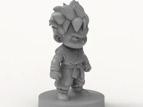 Super Saiyan Gohan Figurine Chibi 3D Printable 3D Print Model