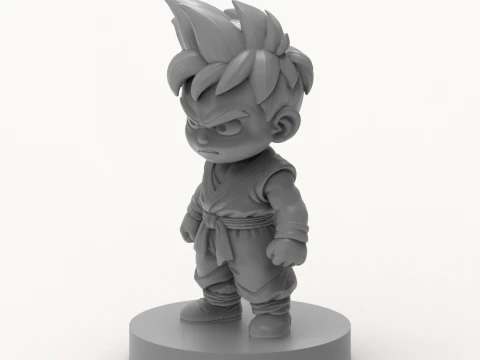Super Saiyan Gohan Figurine Chibi 3D Printable 3D Print Model