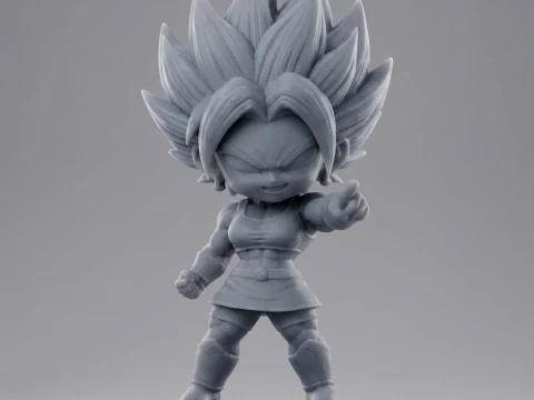 Super Saiyan Kefla Figurine Chibi 3D Printable 3D Print Model