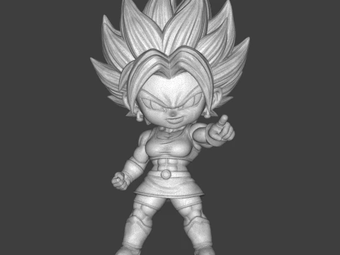 Super Saiyan Kefla Figurine Chibi 3D Printable 3D Print Model