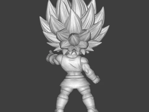 Super Saiyan Kefla Figurine Chibi 3D Printable 3D Print Model