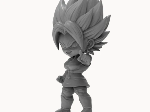 Super Saiyan Kefla Figurine Chibi 3D Printable 3D Print Model