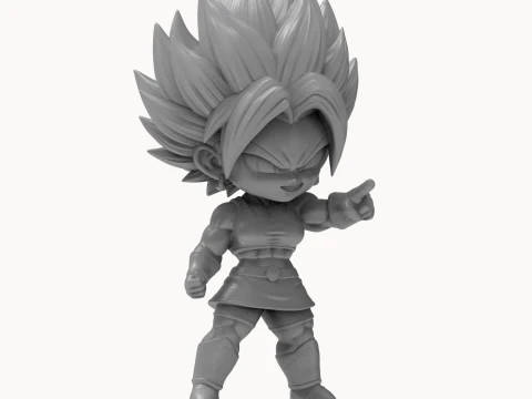 Super Saiyan Kefla Figurine Chibi 3D Printable 3D Print Model