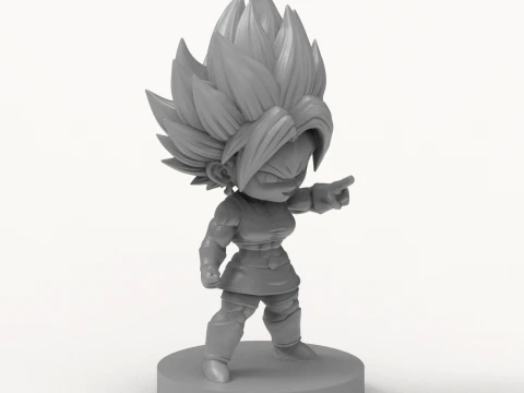 Super Saiyan Kefla Figurine Chibi 3D Printable 3D Print Model