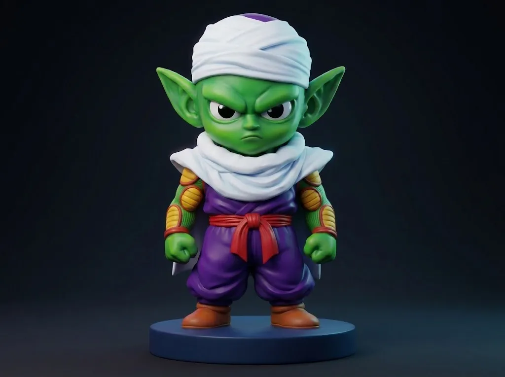 Piccolo Chibi Figurine 3D Printable 3D Print Model .c4d .max .obj .3ds .fbx .stl .blend 