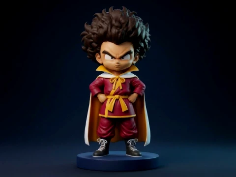 Mr Satan Hercule Figurine Chibi 3D Printable 3D Print Model