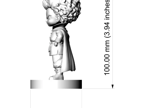 Mr Satan Hercule Figurine Chibi 3D Printable 3D Print Model