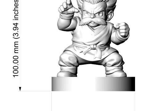 Jackie Chun Master Roshi 3D Print Model 3D Print Model