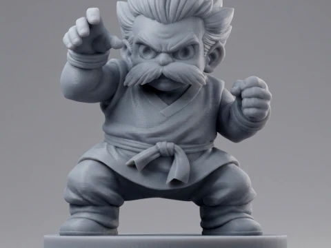 Jackie Chun Master Roshi 3D Print Model 3D Print Model