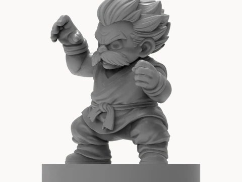Jackie Chun Master Roshi 3D Print Model 3D Print Model