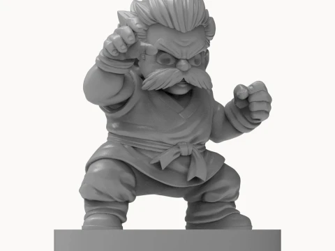 Jackie Chun Master Roshi 3D Print Model 3D Print Model