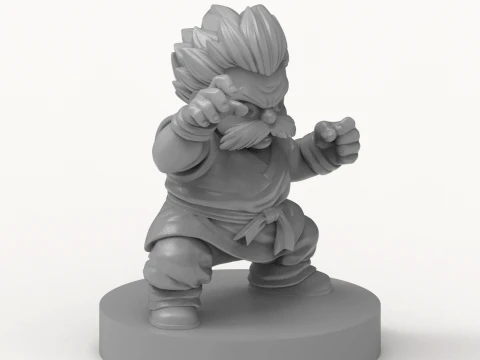 Jackie Chun Master Roshi 3D Print Model 3D Print Model