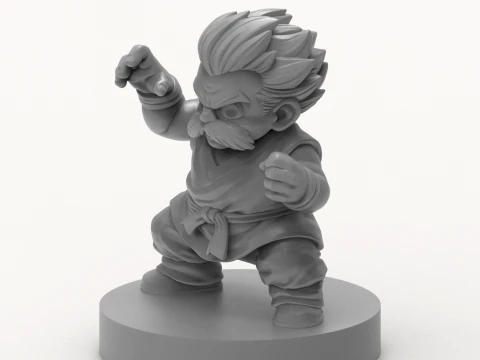 Jackie Chun Master Roshi 3D Print Model 3D Print Model
